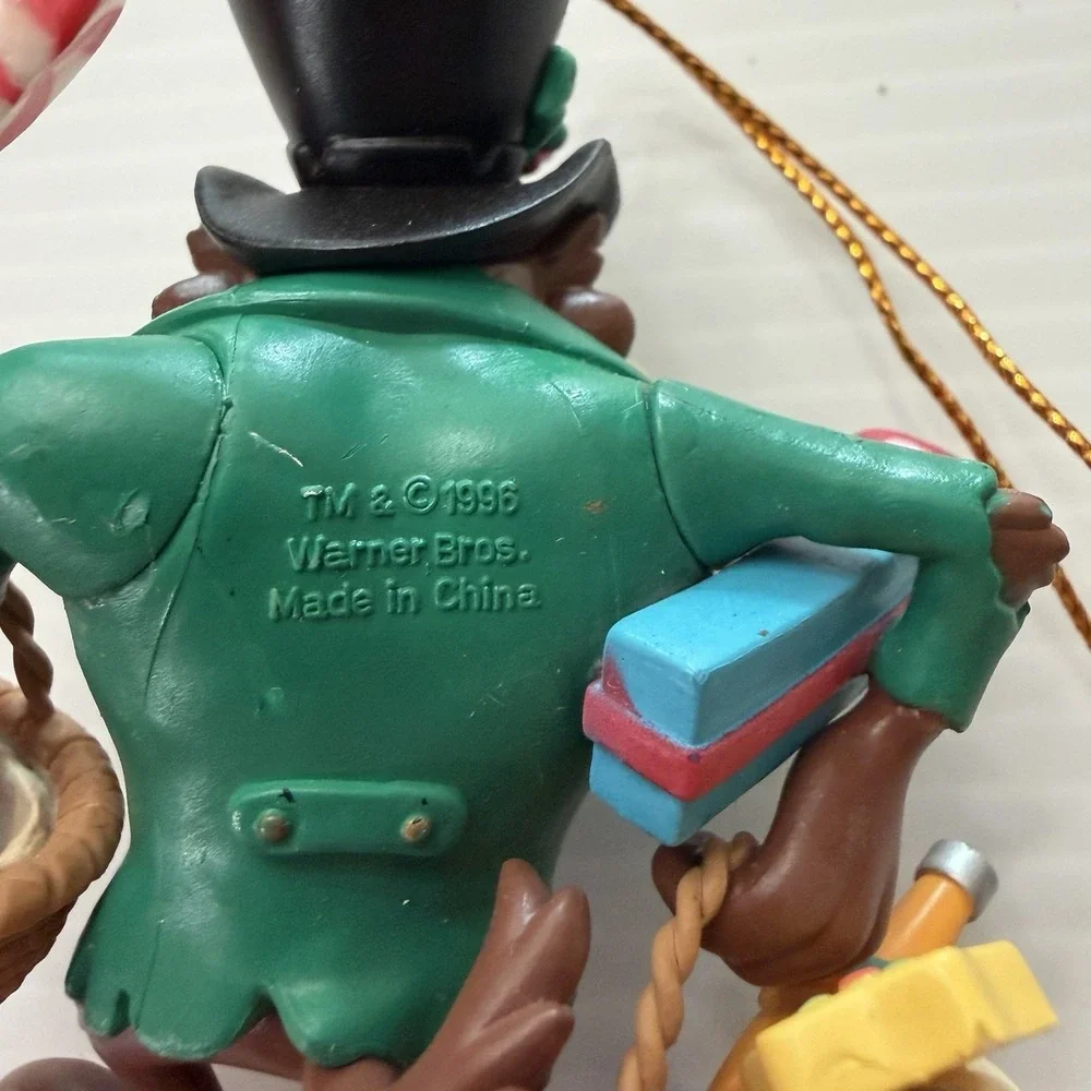Vintage 1994 Taz Christmas Ornament Warner Bros. Holiday Vintage